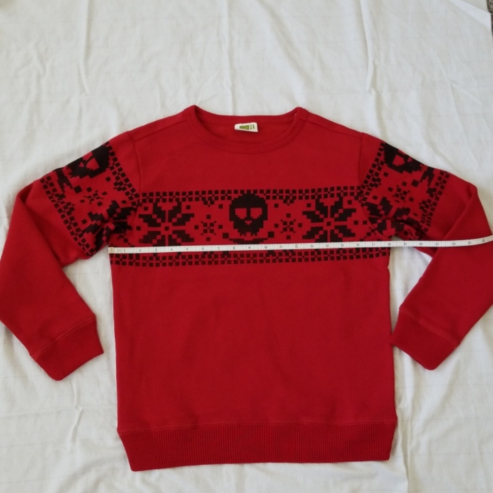Red skull boys sweatshirt
